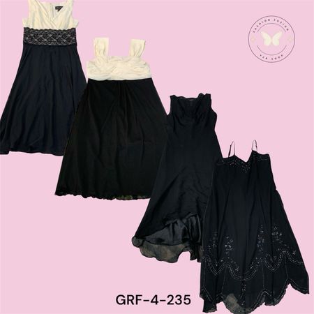 Black Y2K Poly Dress – Minimal Chic Nightwear (GRF-4-235)