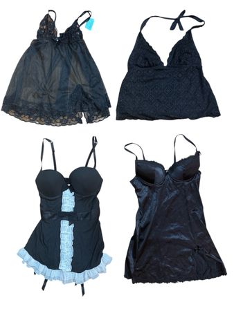 Y2K Black Cami Tops 12 pcs At 802