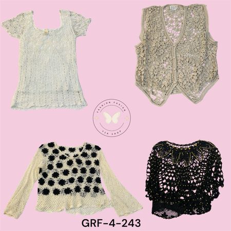 Y2K Inspired Crochet Halter Top – Boho Festival Knitwear (GRF-4-243)