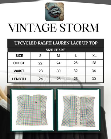 Upcycled Ralph Lauren Lace-Up Top