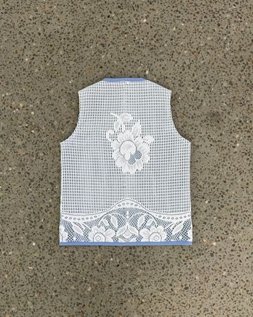 Upcycled Lace Panel Vest