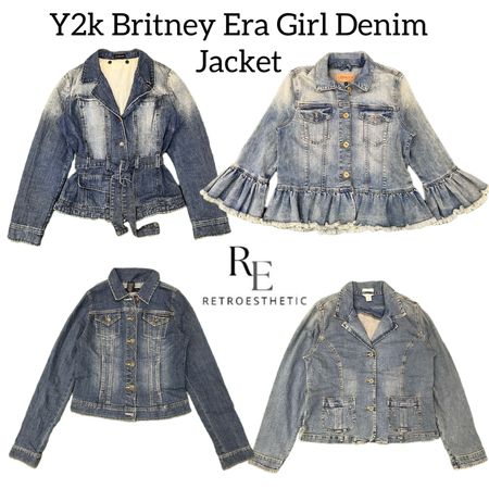 Y2k Britney Era Girl Denim Jacket Re-3099
