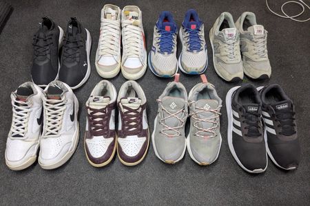 Mixed branded shoes
