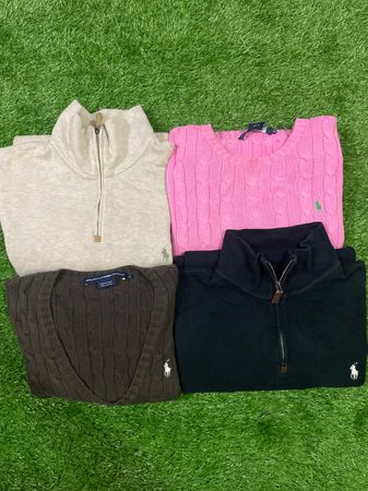 Ralph Lauren 1/4 & Cable Net Sweater SV 003