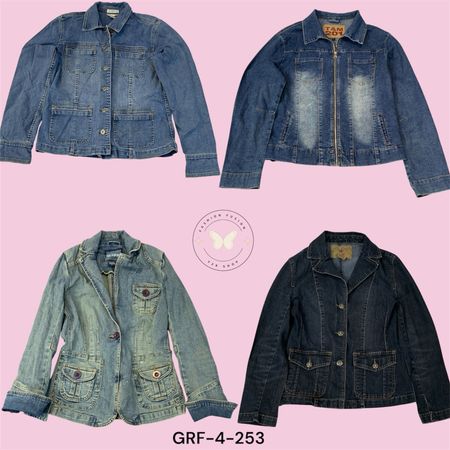 Y2K Streetwear Denim Jacket – Baggy Fit Urban Style (GRF-4-253)