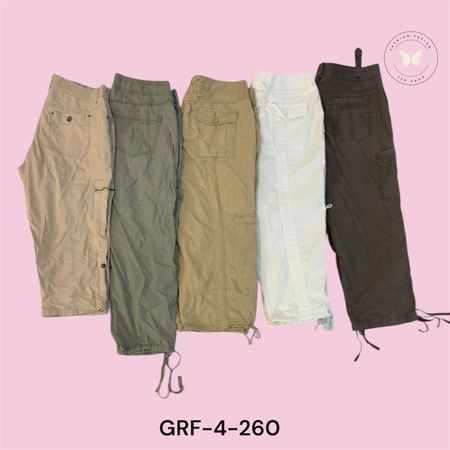 Classic Y2K Cargo Capri Pants – Lightweight Utility Fit (GRF-4-260)