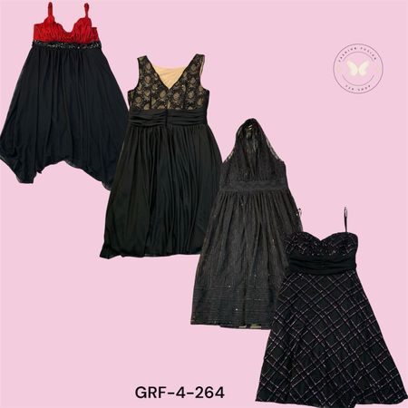 Y2K Black Polyester Dress – Minimalist Retro Street Style (GRF-4-264)