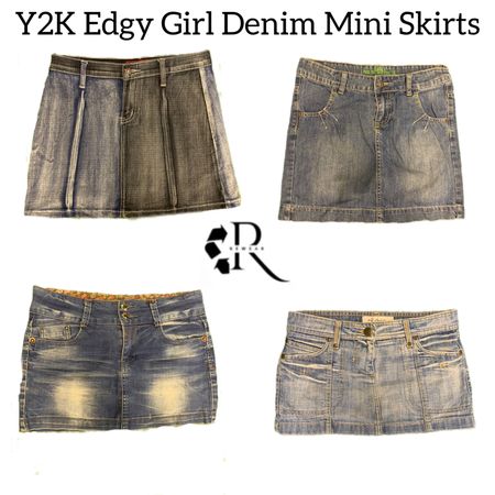 Y2k Edgy Girl Denim Mini Skirt RW-1836