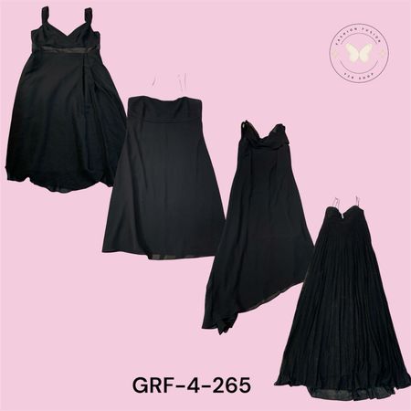 Black Y2K Aesthetic Dress – Lightweight Polyester Outfit (GRF-4-265)