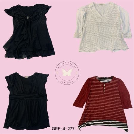 Y2K Printed Polyester Blouse for Women – Trendy Retro Style Top (GRF-4-277)