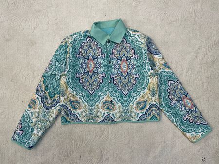 Upcycle Quilted Crop Tops Jacket (DV -04)