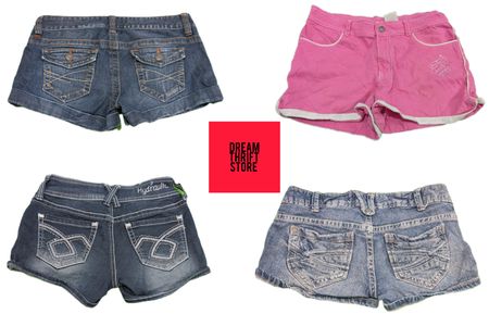 DESIGNER MICRO MINI SHORTS BRAND'S INCLUDED GUESS, AEROPOSTALE,ROCA WEAR,VIGOLD,ETC