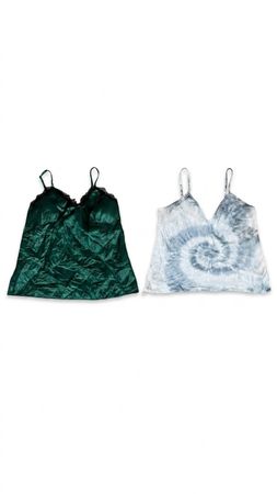 (FV-1209) Y2K Retro Boho Chic Grunge Aesthetics Silk Cami