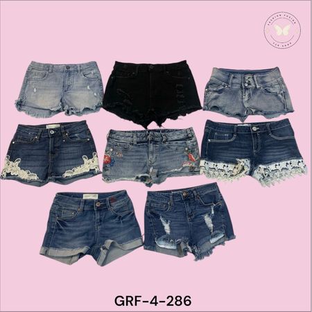 Retro Y2K Style Mini Denim Shorts for Women (GRF-4-286)