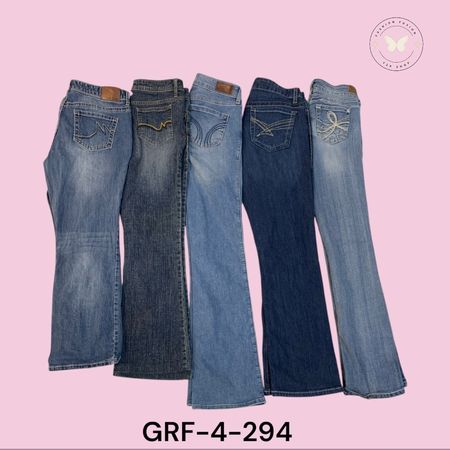 Women’s Y2K Low Rise Jeans – Modern Fit Retro Denim Pants (GRF-4-295)