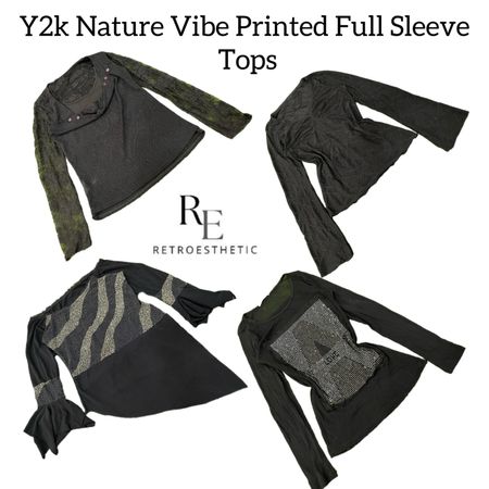 Y2k Nature Vibe printed Full Sleeve Tops Re-3103