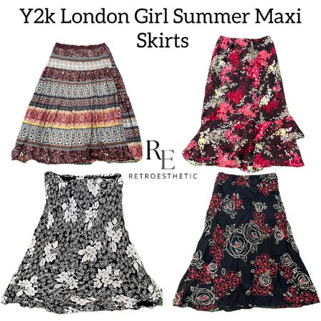 Y2k London Girl Summer Maxi Skirts Re-3104