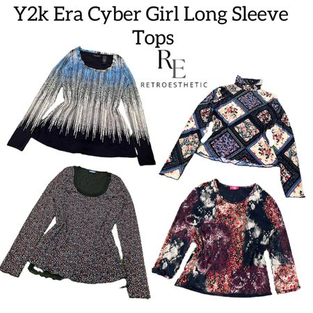 Y2k Era Cyber Girl Long Sleeve Top re-3105