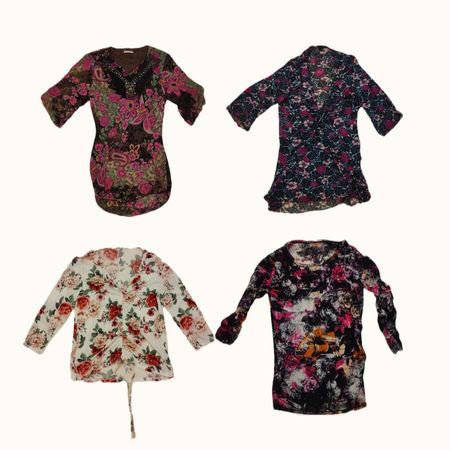 Y2K Romantic Floral & Whimsigoth Top Bundle
 ( ST 015 )