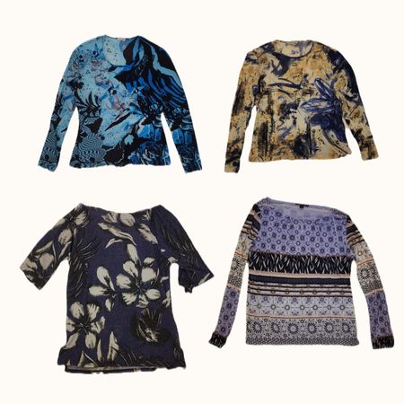 Y2K Cyber Grunge & Abstract Blue Top Bundle
( ST 018 )