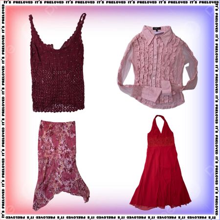 Burgundy & Blush Set - tops, dresses, skirts (SS-2330)
