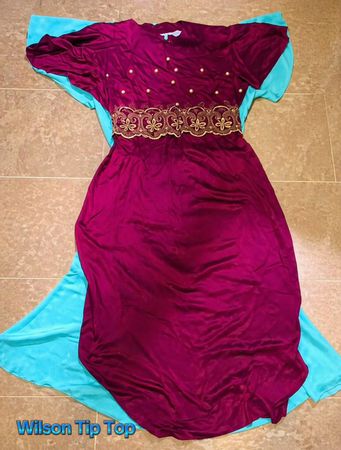 Vintage Boho Mixed-Print Midi Dress