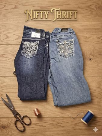 Y2K Embelishment Jean Flare Bootcut