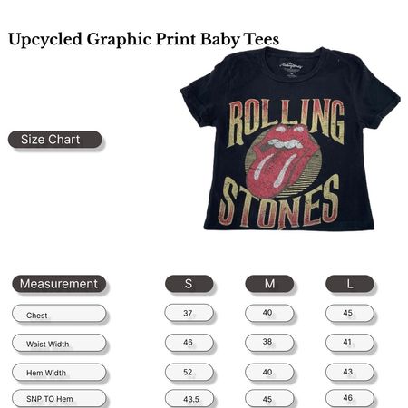Upcycled Graphic Print baby Tees