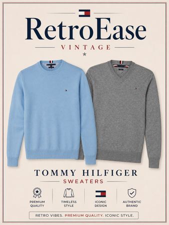 Tommy Hilfiger Vintage Sweaters Bundle – Premium Knitwear REV#459)