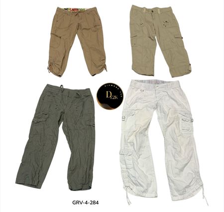 Cargo Capri Pants – Y2K Style Lightweight Utility Bottoms (GRV-4-284)