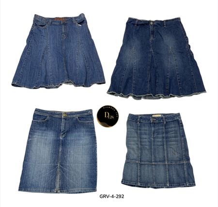 Denim Midi Skirt – Classic High-Waist Casual Wear (GRV-4-292)