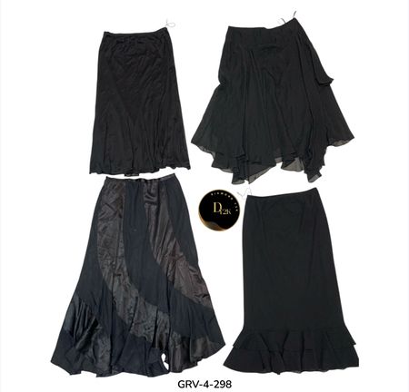 Y2k black poly skirt (GrV-4-298)