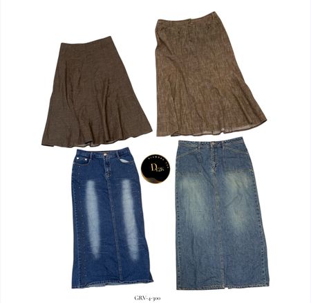 Denim Long Skirt – Stylish High Waist Maxi Skirt for Women (GRV-4-300)