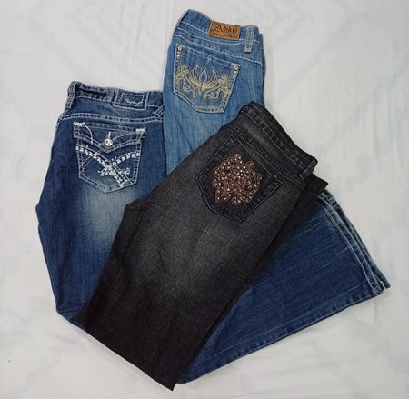CR7860 Y2K Flare Jeans