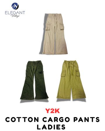 Y2K Cotton Cargo Pants Ladies - EV1768