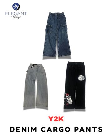 Y2K Denim Cargo Pants - EV1771