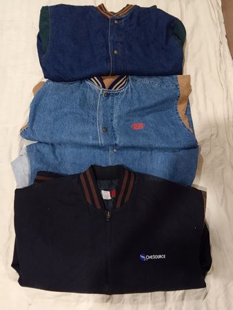 Baseball Style Danim Jacket