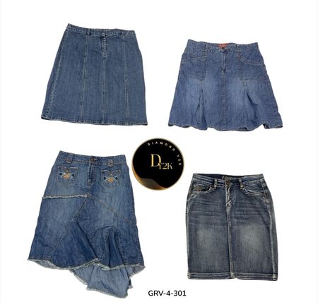 Jupe midi en denim – Taille haute, tendance et essentiel quotidien (GRV-4-301)