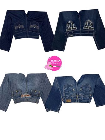 Y2K back embellished flared jeans