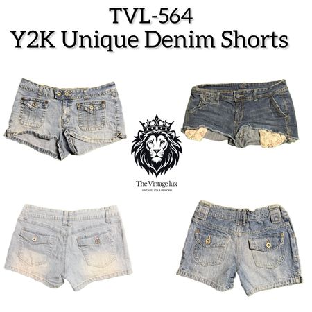 Y2K Unique Denim Shorts (TVL-564)