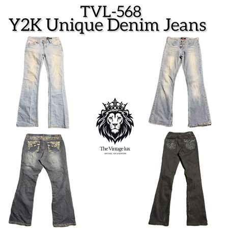 Y2K Unique Denim Jeans (TVL-568)