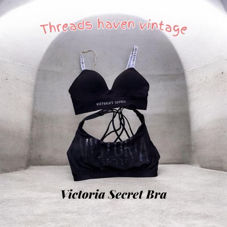 TH#0004 Y2K Vintage Victoria’s Secret Sports Bra – Retro Logo Luxe Lounge & Activewear
