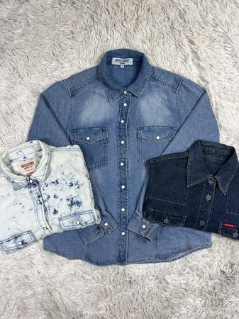 Denim-Bluse