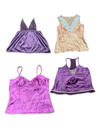 Yv319 Silk Slip Tops 8P