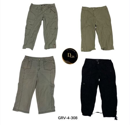 Cargo Capri Trousers – Stylish & Comfortable Utility Wear (GRV-4-308)
