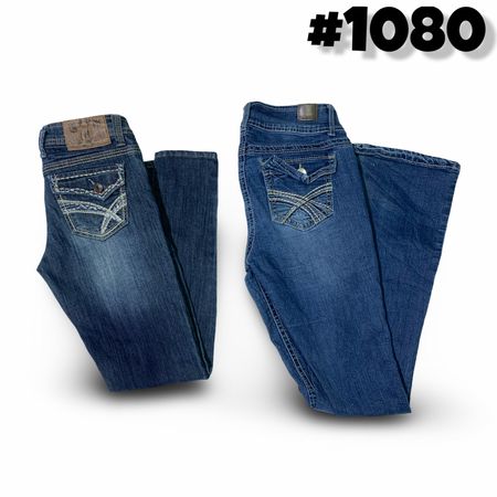 Y2k Emborided jeans (Brands)Bke , Maurice’s , Lee and Real denim etc #1080.