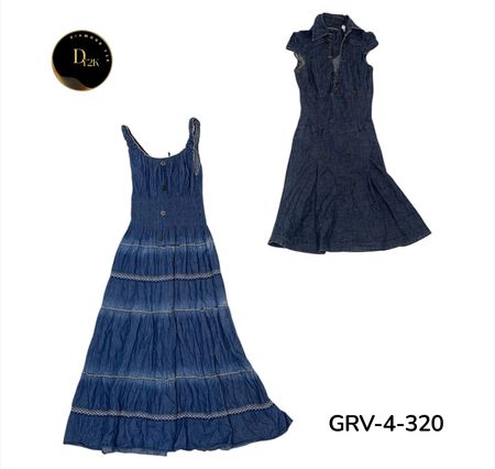 Y2K Denim Dress – Vintage Aesthetic Bodycon Mini Dress. (GRV-4-320)