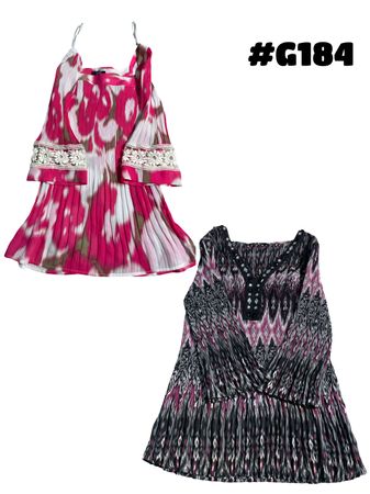 Y2K Printed Wrinkle Tops (brands) Al Fan i and khimo etc. #G184