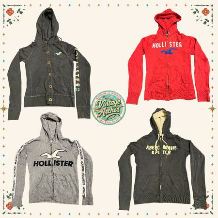 Retro Hollister and Acrecombe & Fitch Hoodies