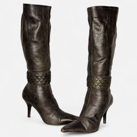 SA505 Women's High Heel Tall Boots - Antique Collection 🔥